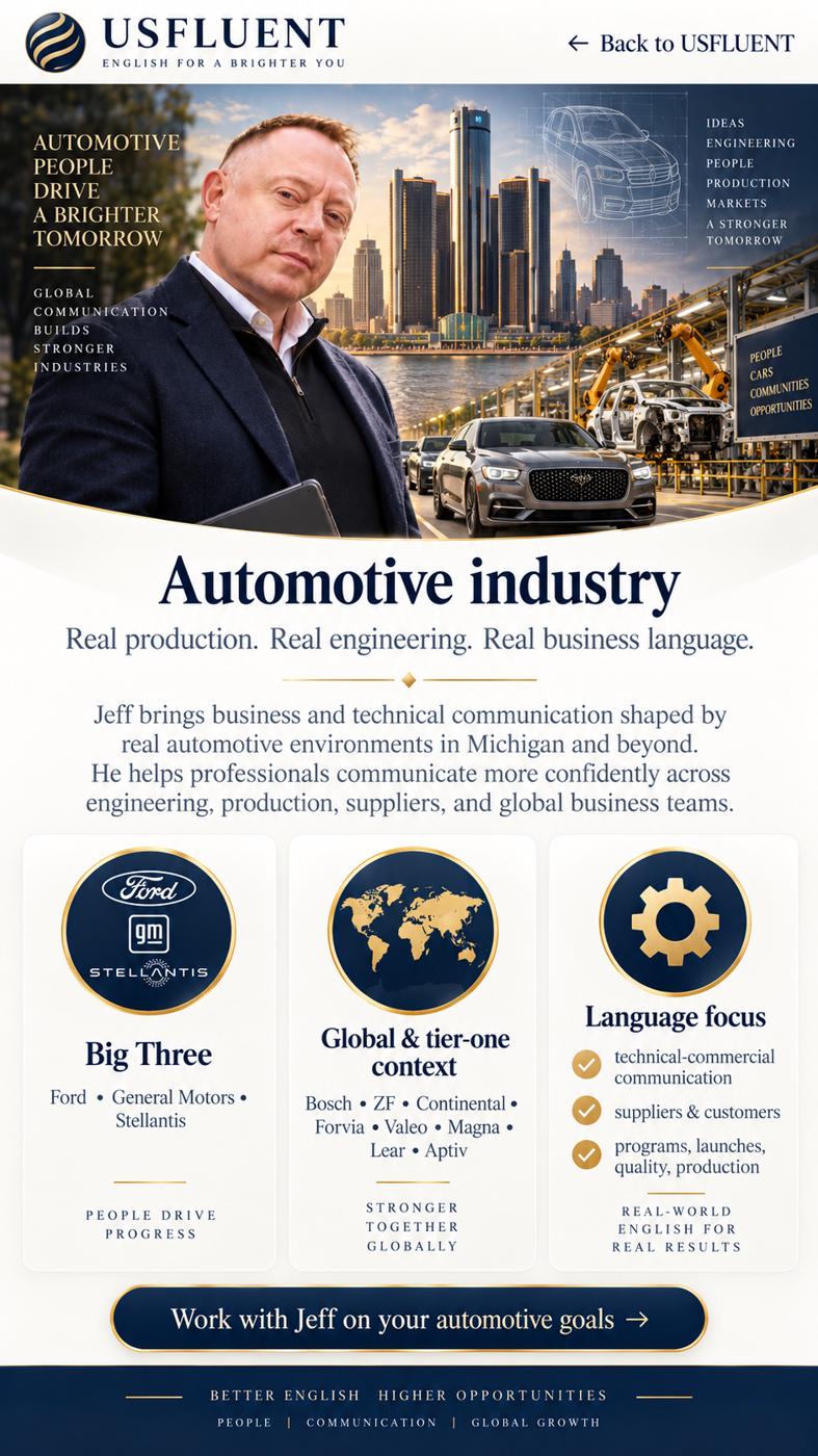 Automotive industry professional context visual